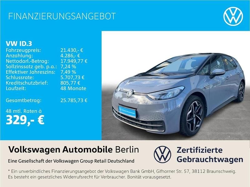 Gebraucht VW ID.3 Pro 106 kW (145 PS) 2022 Grau Kleinwagen