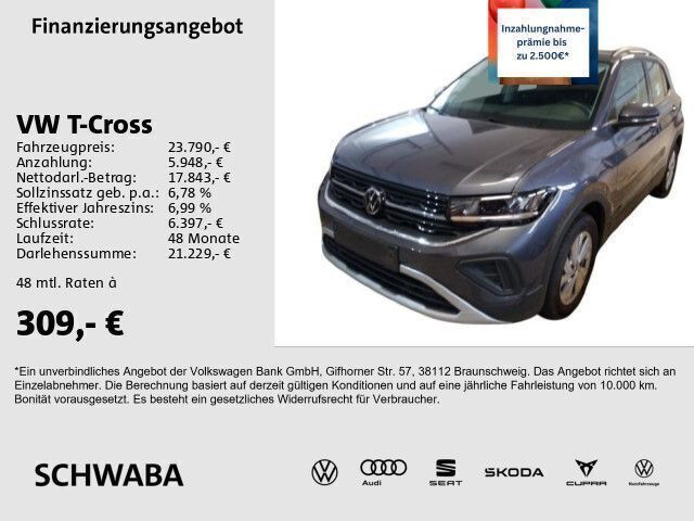 Rauchgrau metallic Gebraucht 2024 VW T-Cross Life SUV | 23.790 € (Fairer Preis) - Bild 1/4