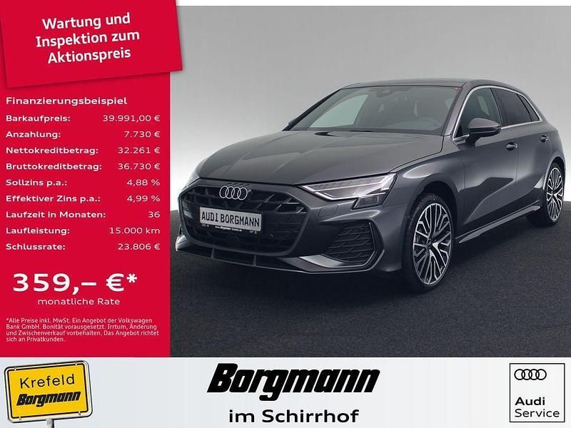 Grau Gebraucht 2024 Audi A3 Sportback S-Line Limousine | 39.991 € (Fairer Preis) - Bild 1/4