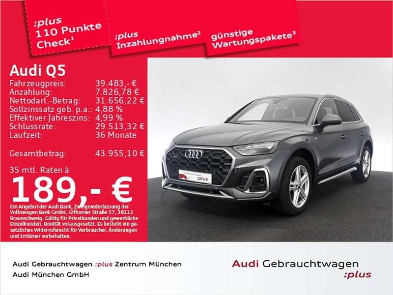 Daytonagrau perleffekt Gebraucht 2022 Audi Q5 S-Line SUV | 39.483 € (Fairer Preis) - Bild 1/2