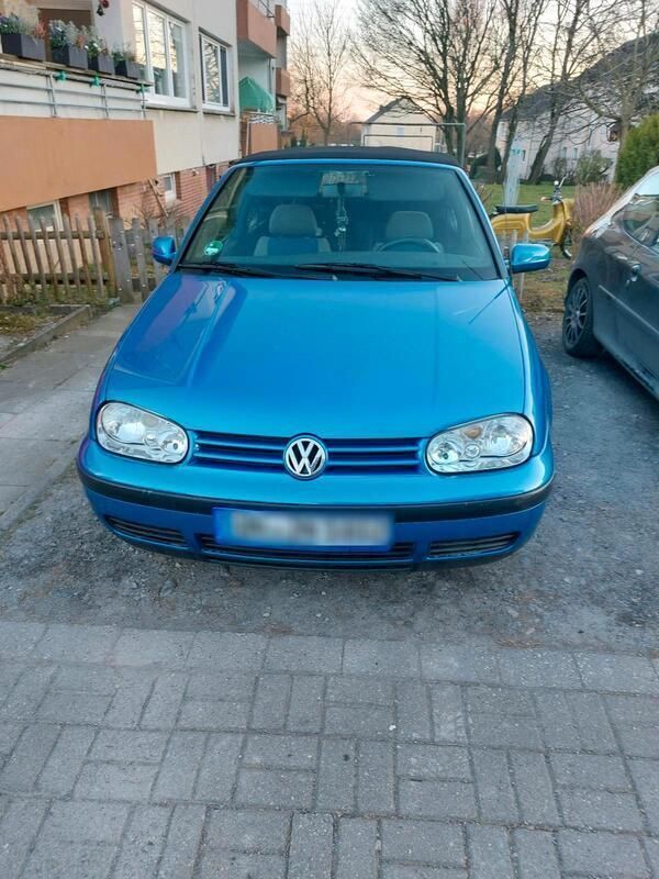 Blau Gebraucht 2000 VW Golf Cabriolet Cabrio | 1.450 € (Guter Preis) - Bild 1/4