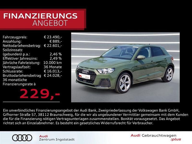 Grün metallic Gebraucht 2025 Audi A1 Sportback Advanced Kleinwagen | 23.490 € (Fairer Preis) - Bild 1/3