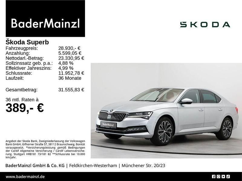 Brillantsilber metallic (metallic) Gebraucht 2022 Skoda Superb LAURIN & KLEMENT Limousine | 28.930 € (Fairer Preis) - Bild 1/3