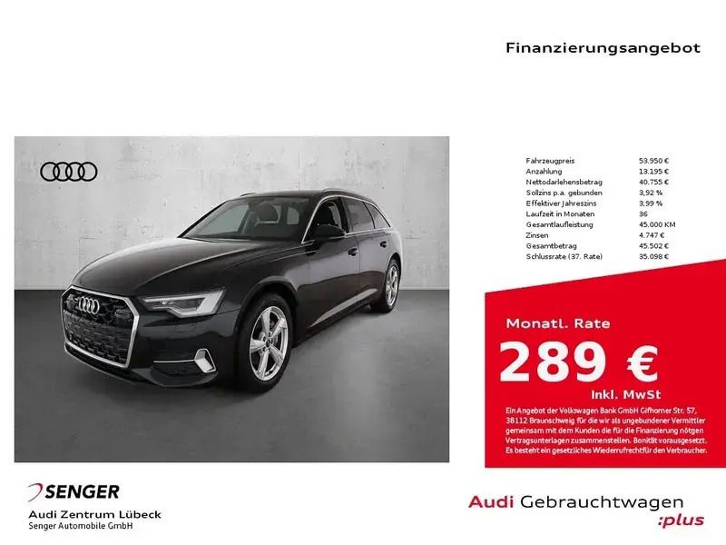 Schwarz Gebraucht 2024 Audi A6 Advanced Kombi | 53.650 € - Bild 1/1