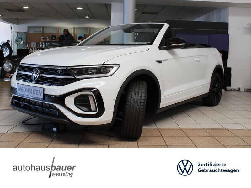 Pure white Gebraucht 2023 VW T-Roc Cabriolet R-line Cabrio | 37.980 € (Teuer) - Bild 1/4