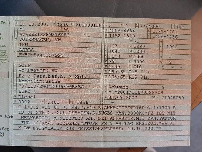 Gebraucht VW Golf V 105 PS (77 kW) 2007 Schwarz Kombi