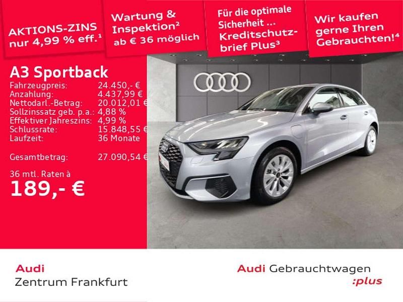 Florettsilber metallic/florett Gebraucht 2022 Audi A3 e-tron Kleinwagen | 24.450 € (Fairer Preis) - Bild 1/3