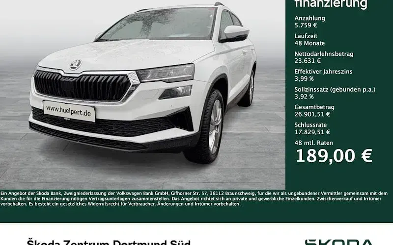 Używany Skoda Karoq Selection 150 KM (110 kW) 2025 Biały SUV