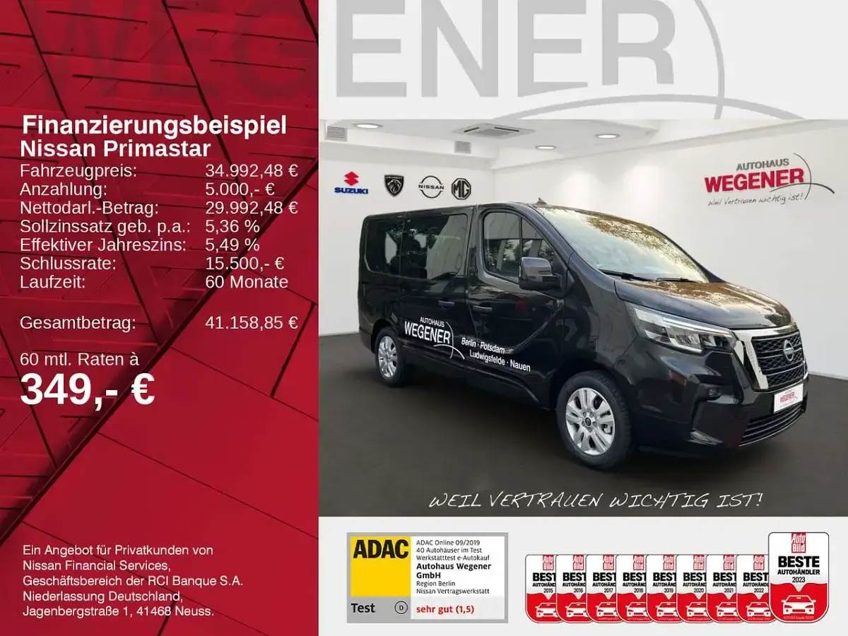 Gebraucht Nissan Primastar Tekna 170 PS (125 kW) 2024 Schwarz Van / Kleinbus