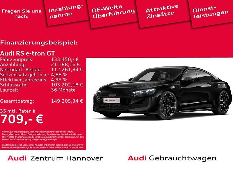 Mythosschwarz metallic Gebraucht 2024 Audi e-tron GT quattro Performance Limousine | 133.450 € (Fairer Preis) - Bild 1/4