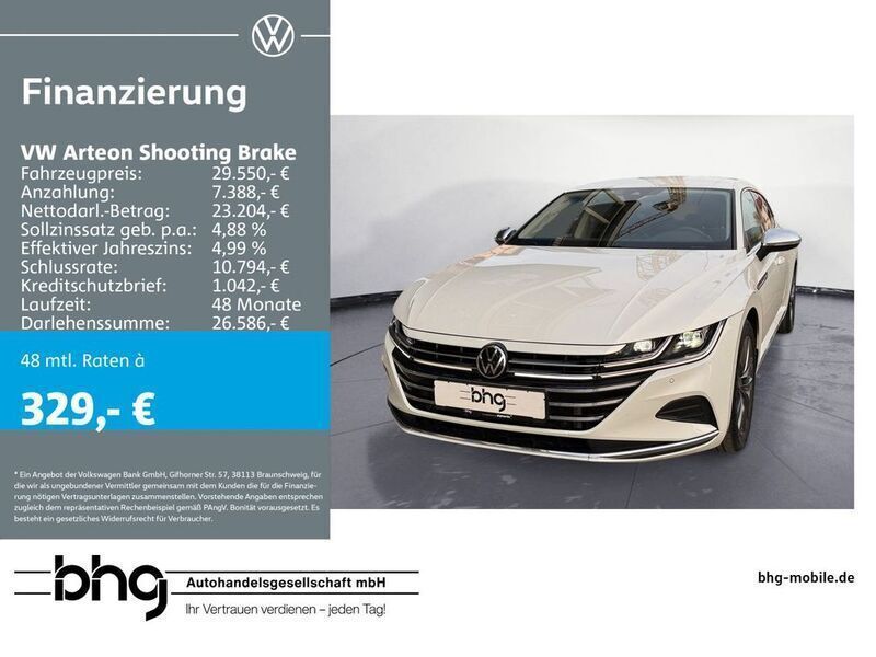 Weiß Gebraucht 2021 VW Arteon Elegance Kombi | 29.550 € (Guter Preis) - Bild 1/4