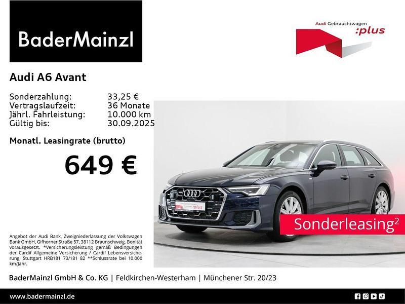 Firmamentblau metallic Gebraucht 2024 Audi A6 S-Line Kombi | 60.260 € - Bild 1/3