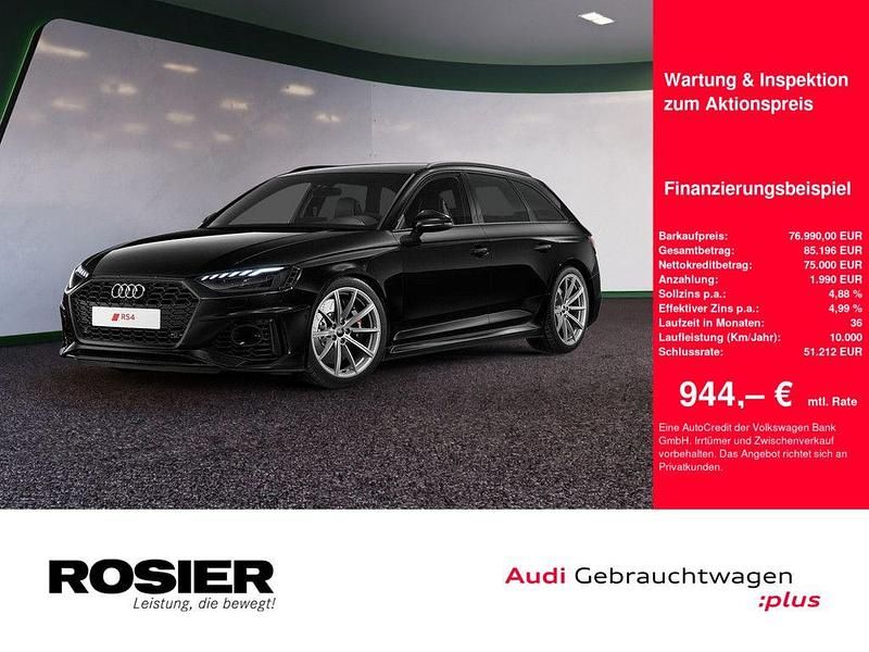 Mythosschwarz metallic Gebraucht 2024 Audi RS4 Ambiente Kombi | 76.990 € (Etwas zu teuer) - Bild 1/4