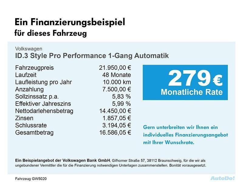 Gebraucht VW ID.3 Pro Performance 150 kW (204 PS) 2020 Mangangrau (metallic) Kleinwagen
