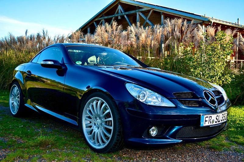 Blau Gebraucht 2004 Mercedes SLK350 Cabrio | 14.200 € (Teuer) - Bild 1/4