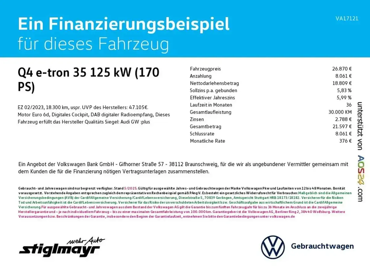 Brugt Audi Q4 e-tron 125 kW (170 HK) 2023 Blå SUV