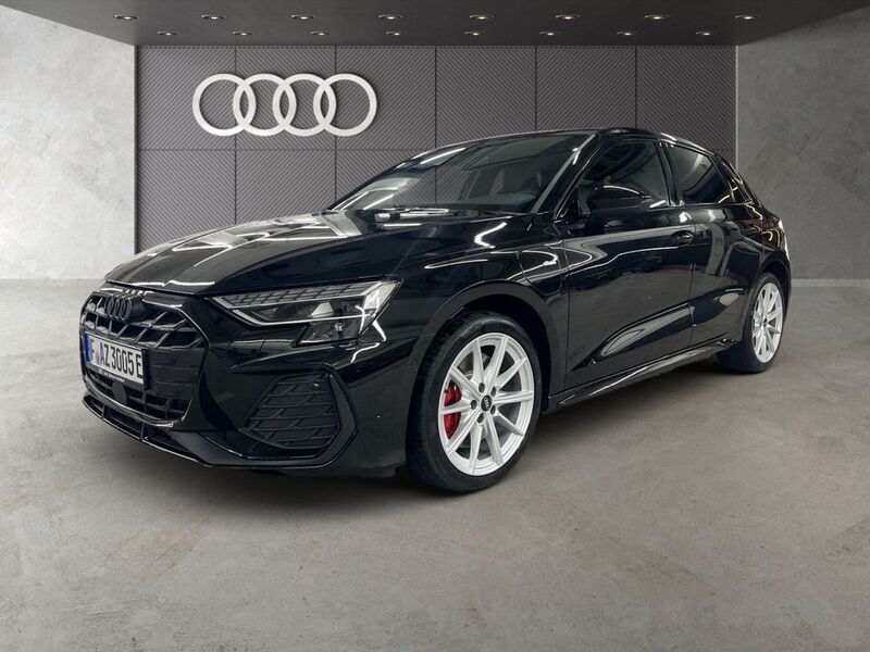 Schwarz Gebraucht 2025 Audi A3 Sportback e-tron S-Line Limousine | 46.290 € (Superpreis) - Bild 1/3