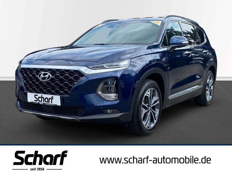 Blau Gebraucht 2019 Hyundai Santa Fe Premium SUV | 27.990 € (Etwas zu teuer) - Bild 1/4