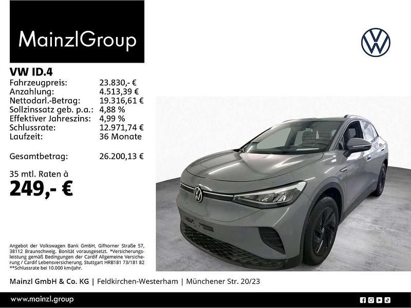 Mondsteingrau Gebraucht 2023 VW ID.4 Pure SUV | 23.830 € (Guter Preis) - Bild 1/3