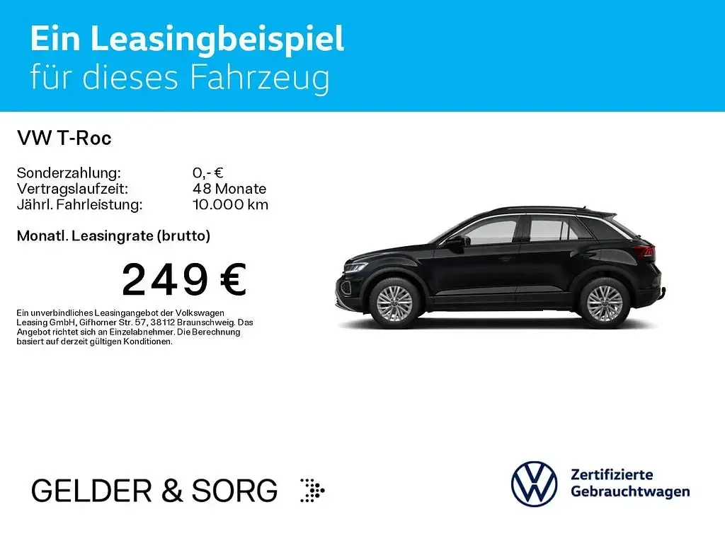 Gebraucht VW T-Roc Life 116 PS (85 kW) 2025 Grenadillschwarz metallic SUV