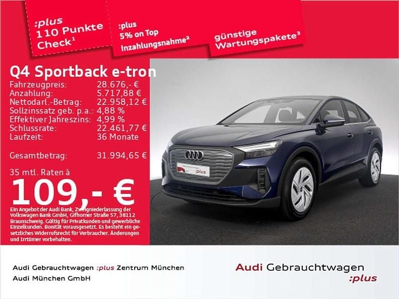 Gebraucht Audi Q4 e-tron 150 kW (204 PS) 2023 Navarrablau metallic SUV