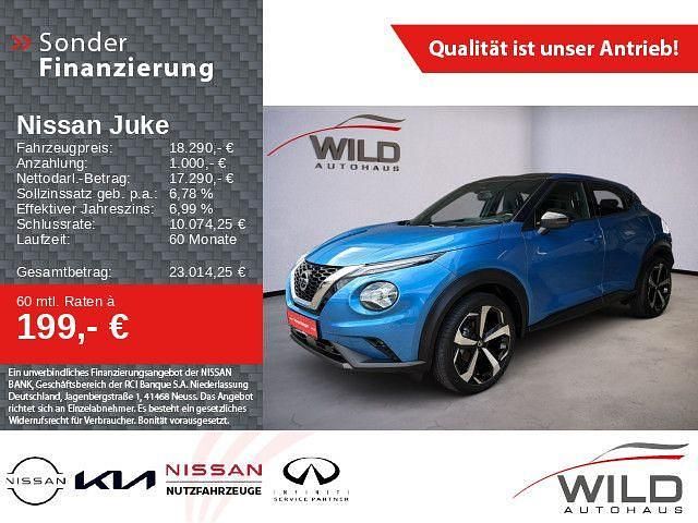 Blau Gebraucht 2021 Nissan Juke 360º SUV | 18.290 € (Etwas zu teuer) - Bild 1/4