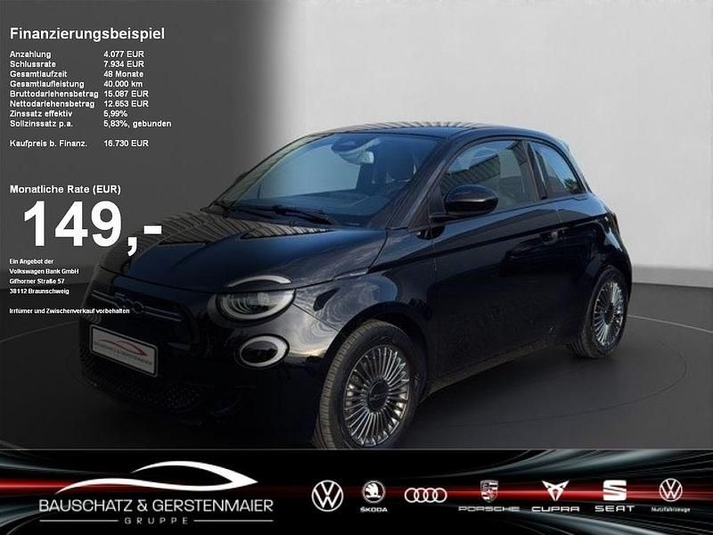 Onyx schwarz uni Gebraucht 2022 Fiat 500e Icon Kleinwagen | 16.730 € (Superpreis) - Bild 1/4