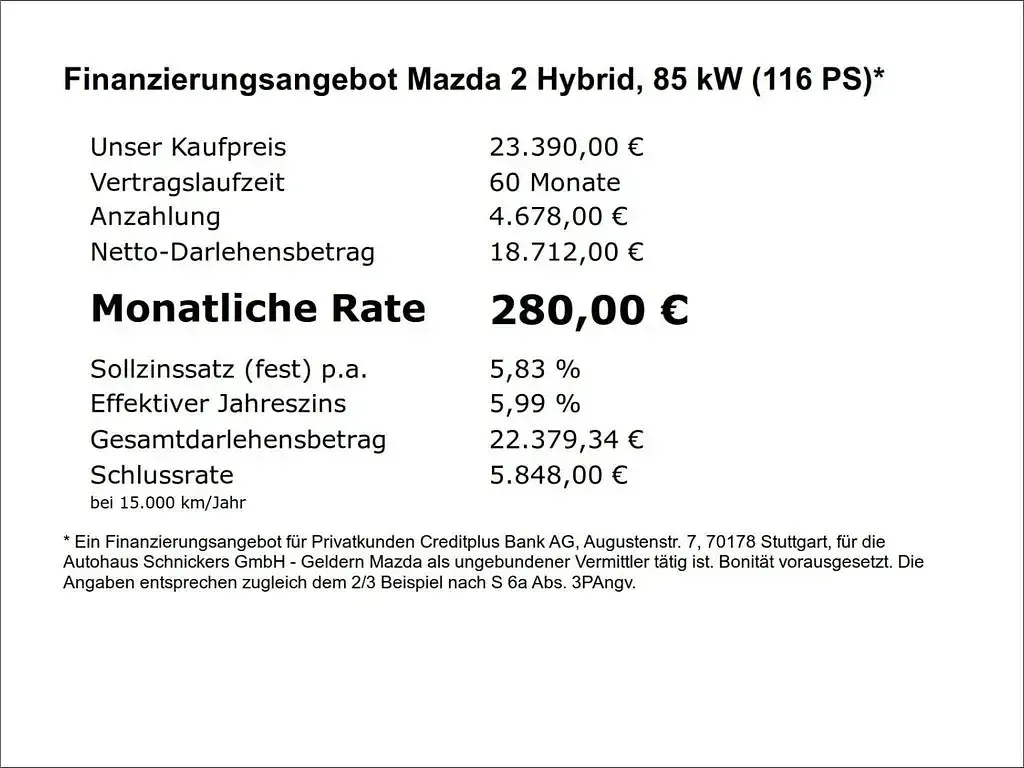 Ny Mazda 2 Center-Line 116 HK (85 kW) 2025 Sort Hatchback