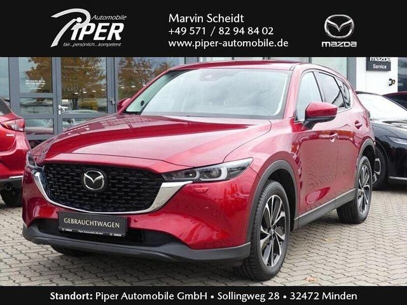 Soul red crystal Gebraucht 2023 Mazda CX-5 Exclusive-Line SUV | 33.990 € (Fairer Preis) - Bild 1/4