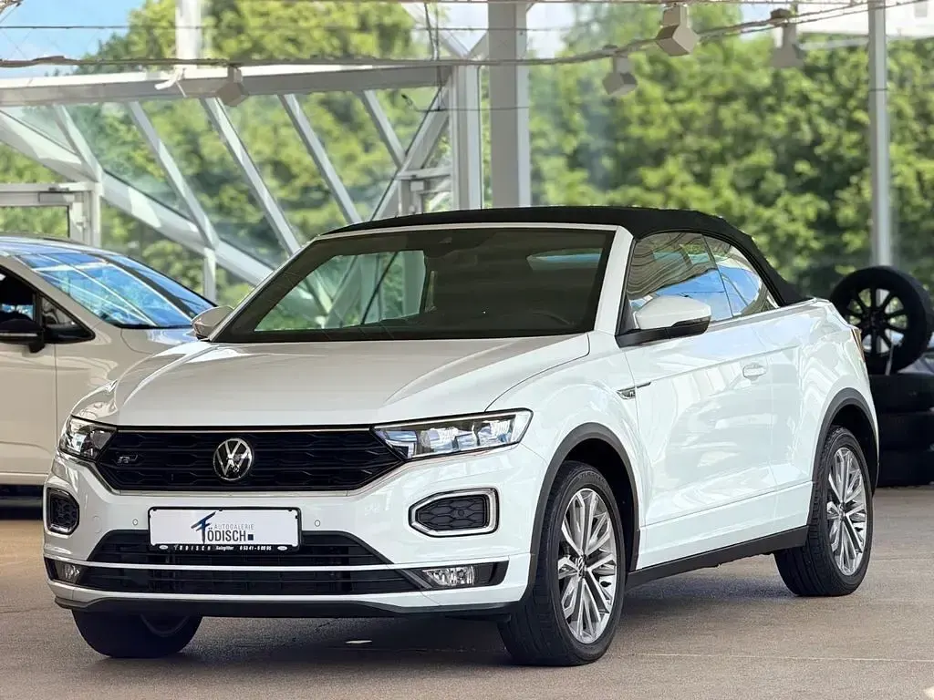 Gebraucht VW T-Roc Cabriolet R-line 150 PS (110 kW) 2021 Weiß Cabrio