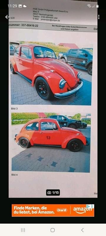 Rot Gebraucht 1984 VW Käfer Limousine | 14.000 € - Bild 1/4