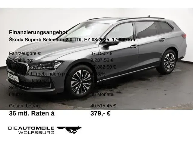 Gebraucht Skoda Superb Selection 150 PS (110 kW) 2025 Graphitegrau metallic Kombi