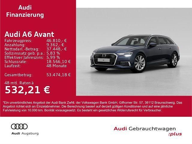 Firmamentblau metallic Gebraucht 2023 Audi A6 Design Kombi | 46.810 € (Fairer Preis) - Bild 1/4