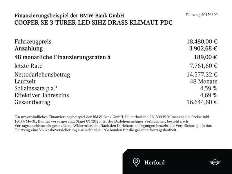 Schwarz Gebraucht 2023 Mini Cooper Kleinwagen | 18.480 € (Guter Preis) - Bild 1/1