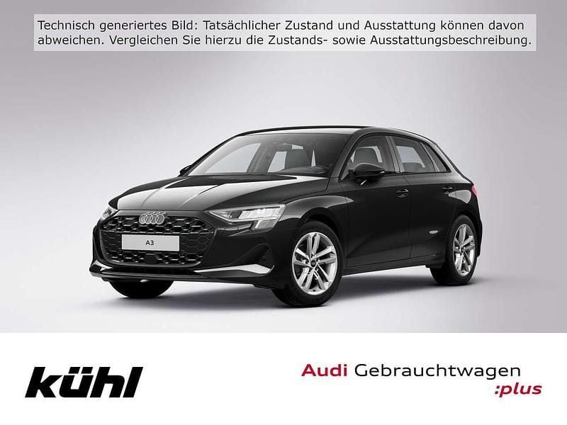 Mythosschwarz metallic Gebraucht 2025 Audi A3 Advanced Limousine | 31.390 € (Fairer Preis) - Bild 1/3