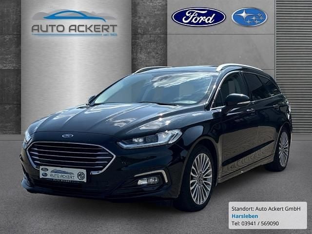 Obsidianschwarz metallic Gebraucht 2020 Ford Mondeo Titanium Kombi | 22.900 € (Teuer) - Bild 1/4