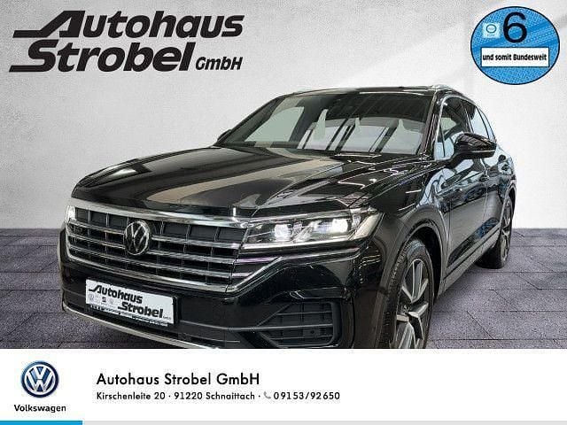 Grenadilschwarz metallic (metallic) Gebraucht 2023 VW Touareg R-line SUV | 60.990 € (Superpreis) - Bild 1/3