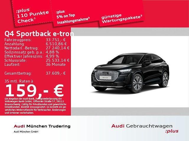 Mythosschwarz metallic Gebraucht 2023 Audi Q4 Sportback e-tron Ambiente SUV | 33.751 € (Fairer Preis) - Bild 1/1