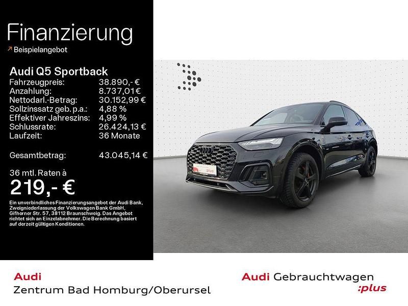 Schwarz Gebraucht 2022 Audi Q5 Sportback S-Line SUV | 38.890 € (Fairer Preis) - Bild 1/4