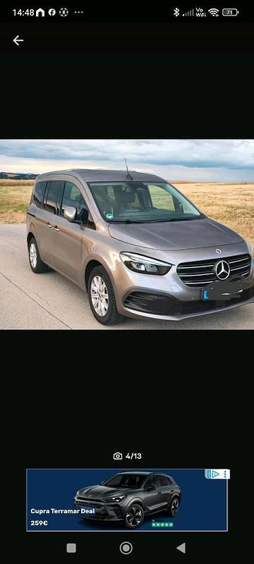 Grau Gebraucht 2023 Mercedes T180 Progressive Van / Kleinbus | 26.249 € (Guter Preis) - Bild 1/4
