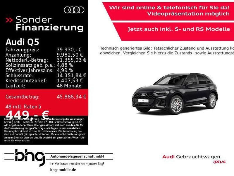Mythosschwarz metallic Gebraucht 2021 Audi Q5 S-Line SUV | 39.930 € (Teuer) - Bild 1/4