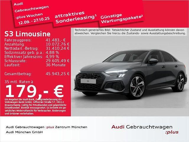 Daytonagrau perleffekt Gebraucht 2023 Audi S3 Ambiente Limousine | 40.634 € (Fairer Preis) - Bild 1/2