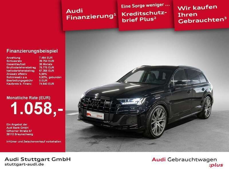 Orcaschwarz metallic Gebraucht 2021 Audi SQ7 Ambiente SUV | 74.840 € (Fairer Preis) - Bild 1/2