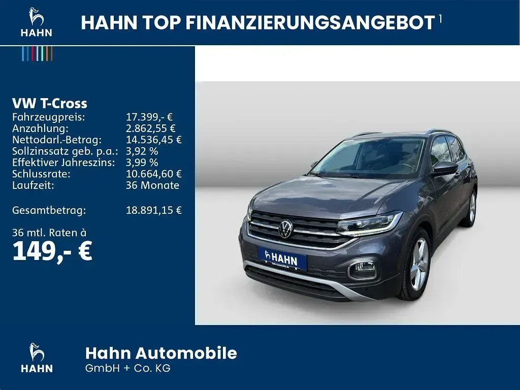 Gebraucht VW T-Cross Style 110 PS (80 kW) 2022 Rauchgrau metallic SUV