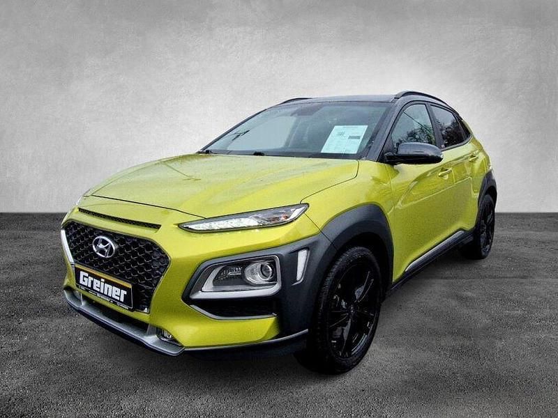 Gebraucht Hyundai Kona Premium 177 PS (130 kW) 2020 Acid yellow/dark knight (metallic) SUV
