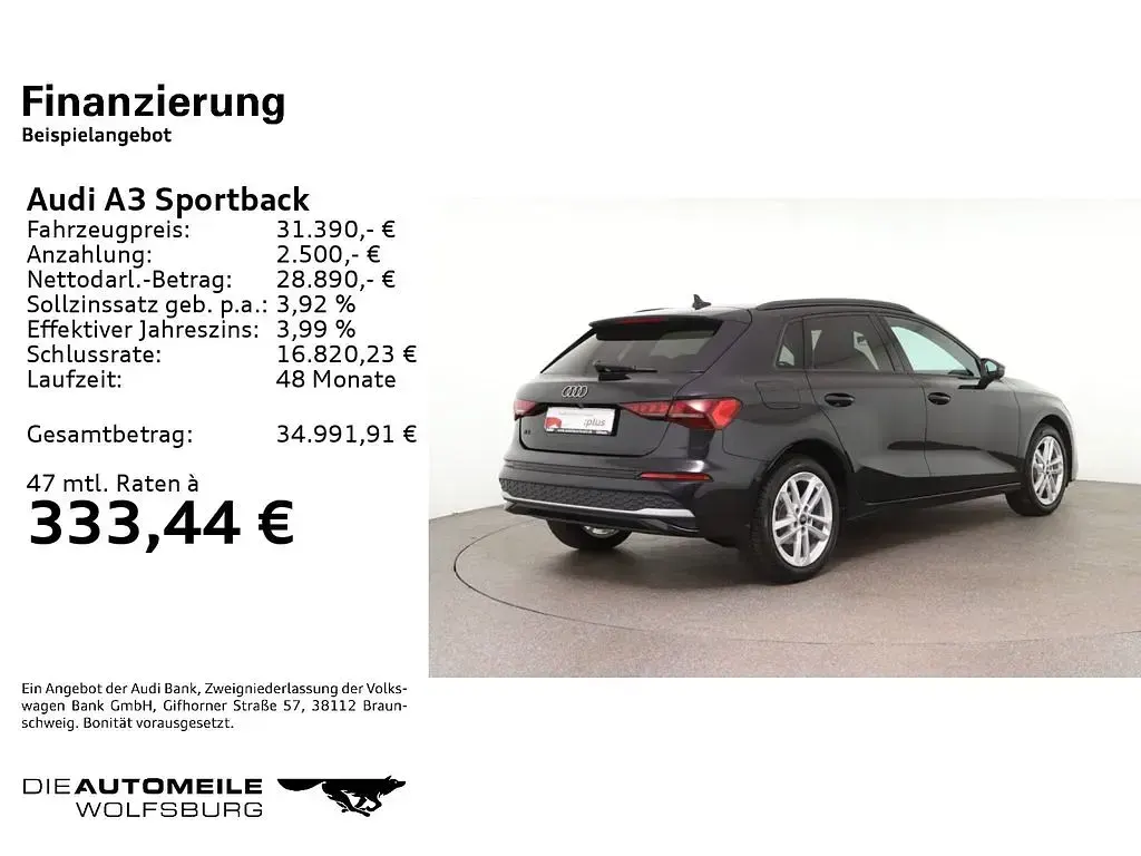 Gebraucht Audi A3 Sport 150 PS (110 kW) 2025 Mythosschwarz metallic Limousine