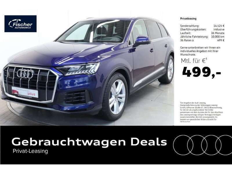 Blau Gebraucht 2023 Audi Q7 Ambiente SUV | 67.880 € (Fairer Preis) - Bild 1/4