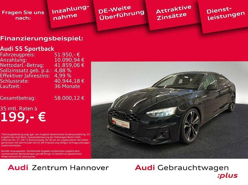 0e mythosschwarz metallic Gebraucht 2023 Audi S5 Ambiente Limousine | 51.950 € (Fairer Preis) - Bild 1/4