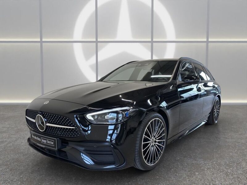 Schwarz Gebraucht 2022 Mercedes C220 AMG line Kombi | 36.990 € (Etwas zu teuer) - Bild 1/4