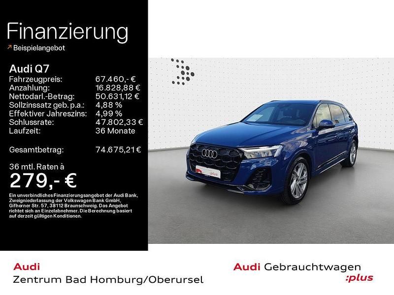 Blau Gebraucht 2024 Audi Q7 S-Line SUV | 67.460 € (Superpreis) - Bild 1/4